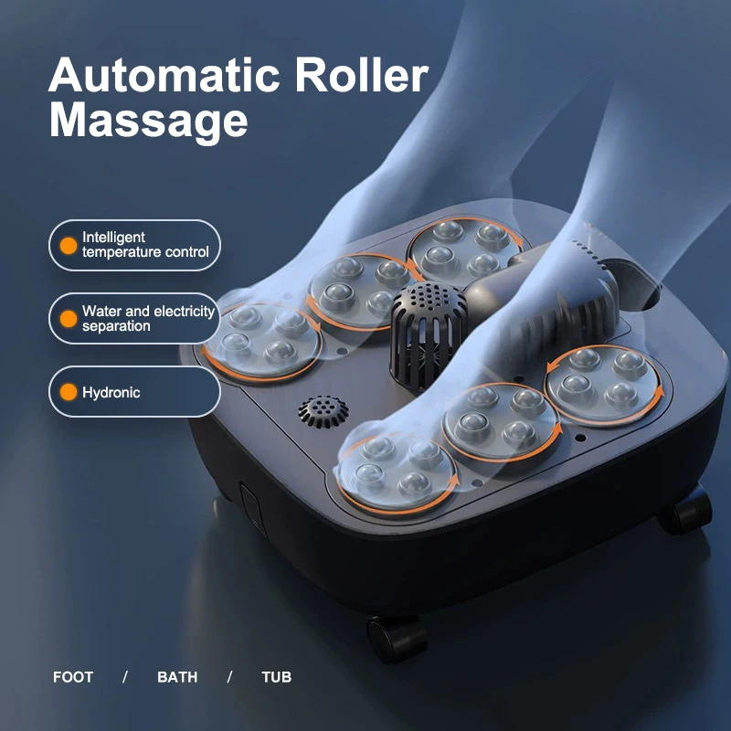 Multifunction Electric Automatic Heating Spa Infrared Electric Bubble Leg Calf Pedicure Foot Spa Bath Massager