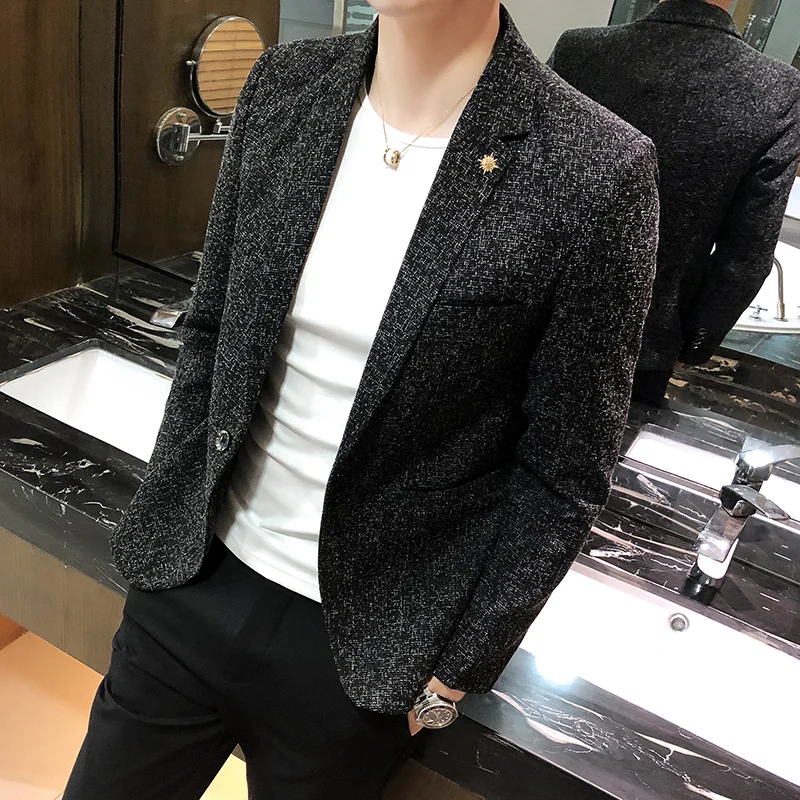 2023 Men Suit Jacket Casual Blazers Men Formal Jacket Popular Design Men Dress Suit Coats Business Mens Blazer Plus Size S-4XL