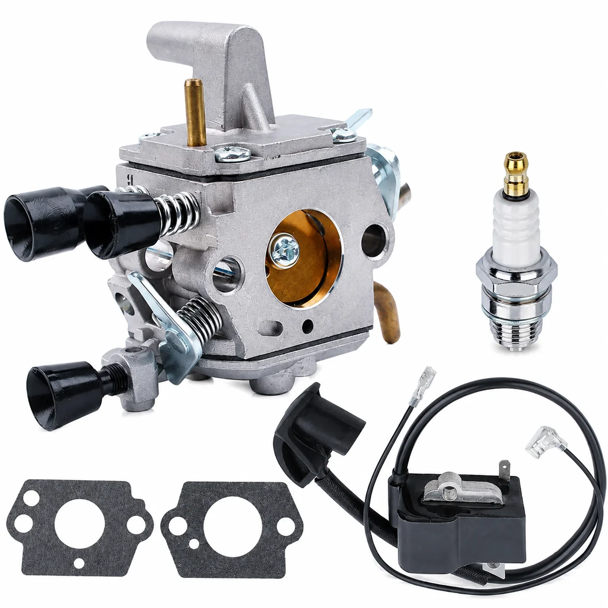 Carburetor Ignition Coil Spark Plug Kit For Stihl FS120 FS200 FS250 FS300 FS350 Trimmer Parts OEM 41341200603 4134 120 0603