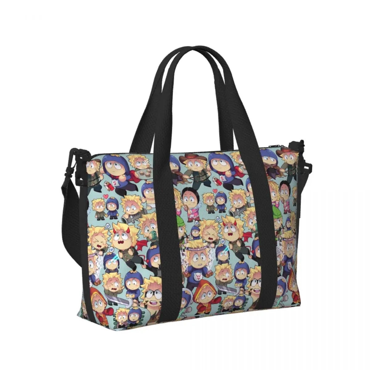 

South Park- Tweek X Craig Collage Beach Travel Bag Large Capacity Tote Bags for Gym Yoga Women Shopping Duffle Shoulder Bag