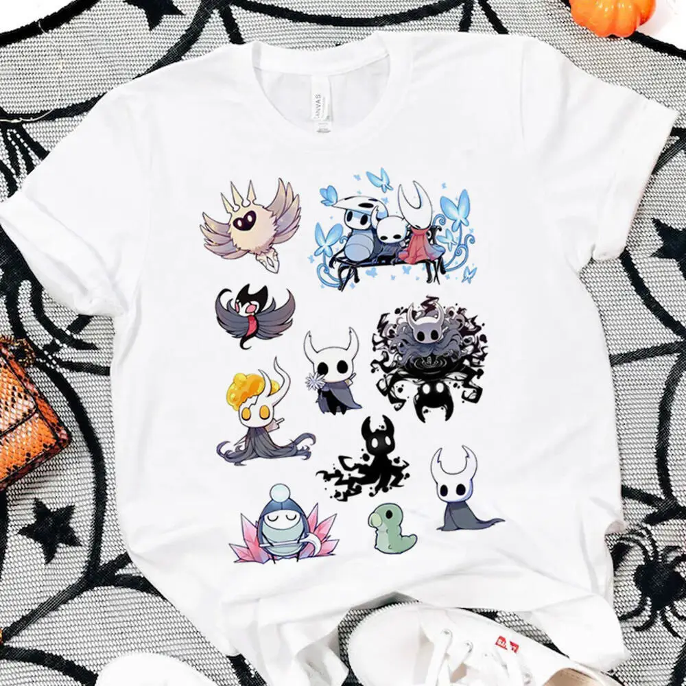 Hollow Knight t shirt teen Retro Gothic Pastel 2000s Grunge Classic top tees hip hop Trendy kawaii Pop Culture