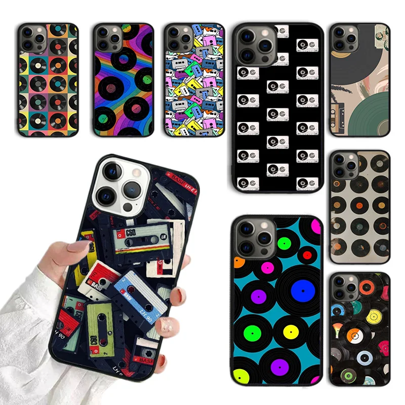 Cassette Vinyl Record Phone Case For iPhone 15 16 SE2020 11 12 13 14 Pro Max Mini Cover For iPhone Max 6 7 8 Plus Fundas