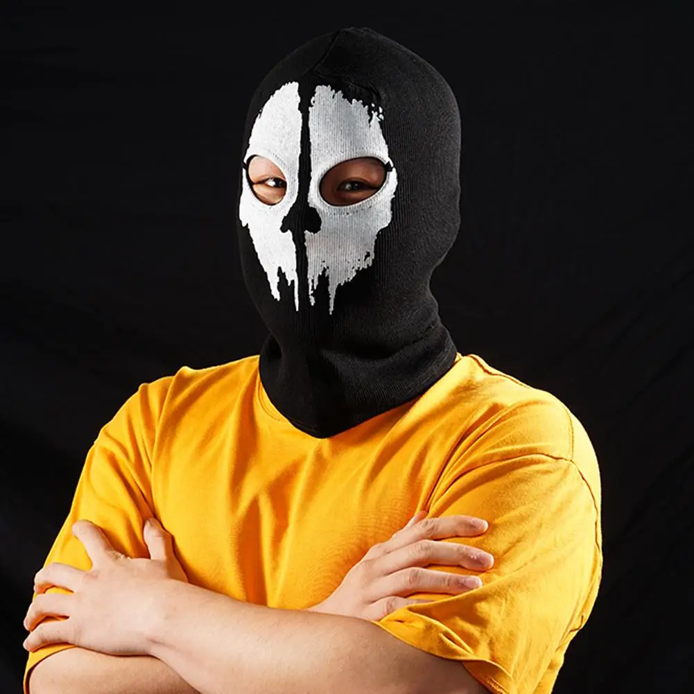 Motorcycle Balaclava Skull Print Moto Full Face Mask Windproof Skiing Head Neck Warmer Cycling Biker Hood Cap Men Helmet Liner