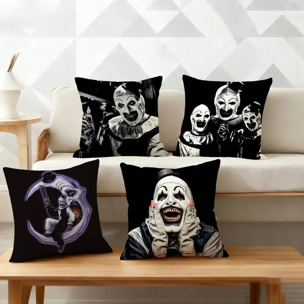 

Horror Movie Terrifiers Pillow Case Pattern Printed Pillowcase For Living Room Sofa Cushion Cover