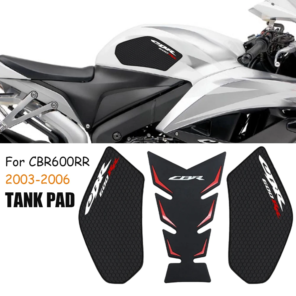 

For Honda CBR600RR CBR 600 RR 2003-2006 Motorcycle Side Fuel Tank Pad Knee Traction Pad Rubber Stickers