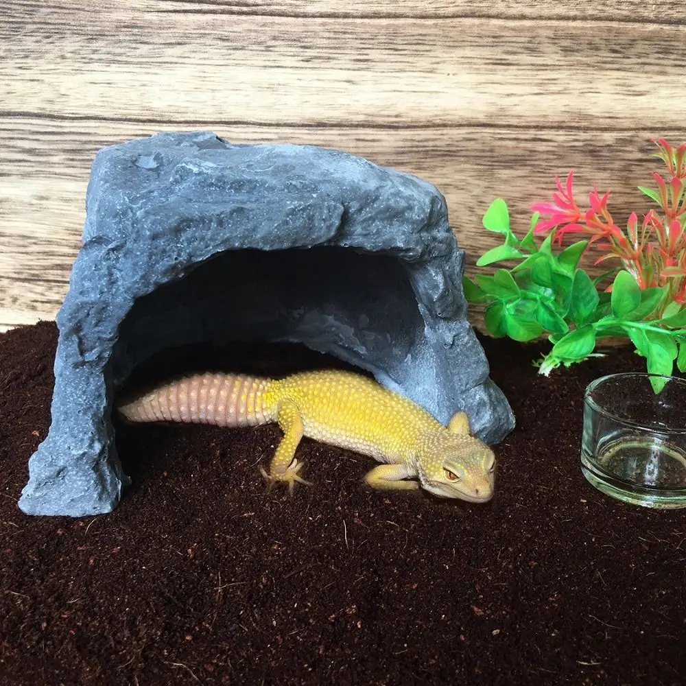 

Resin Reptile Hideout Hiding Cave Realistic Creative Turtle Lair Simulated Artificial Pet Hide Rest Shelter Amphibians