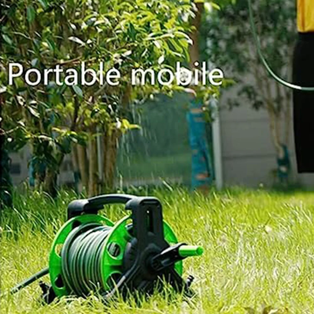 1Pc Portable Plastic Water Hose Reel Rack Wall Mounted Garden Storage Bracket For Outdoor Pipe Organizer Cart