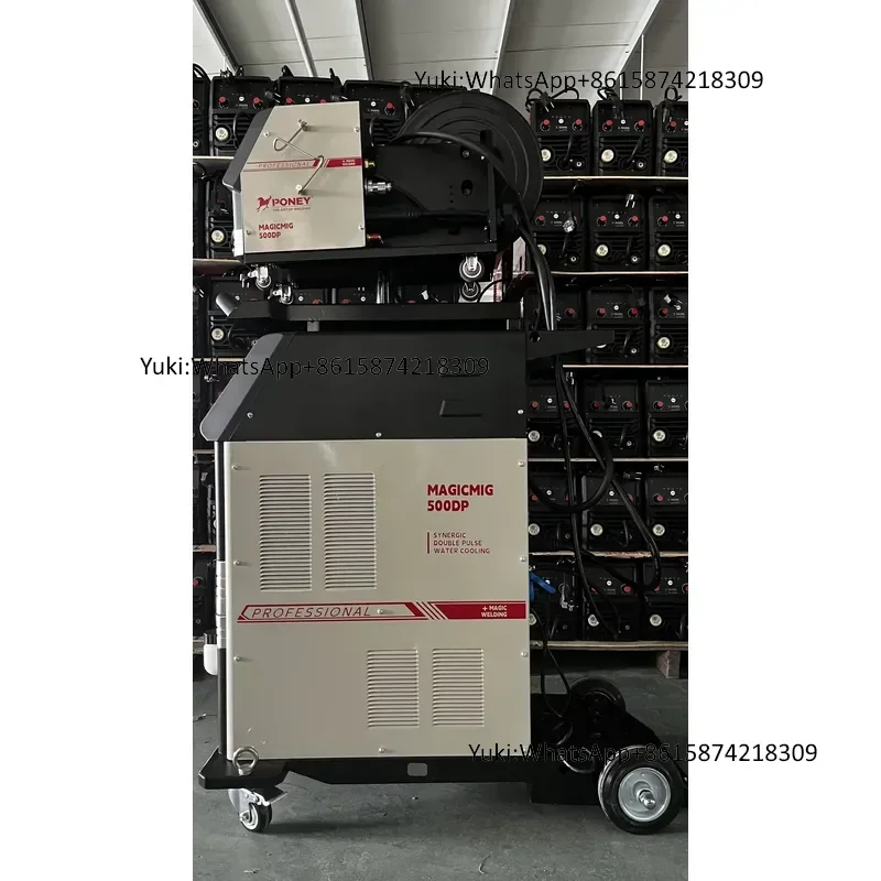 PONEY MIG-500DP Three-phase 380V water-cooled high-speed double-pulse synergic MIG welding machine,  load rate for