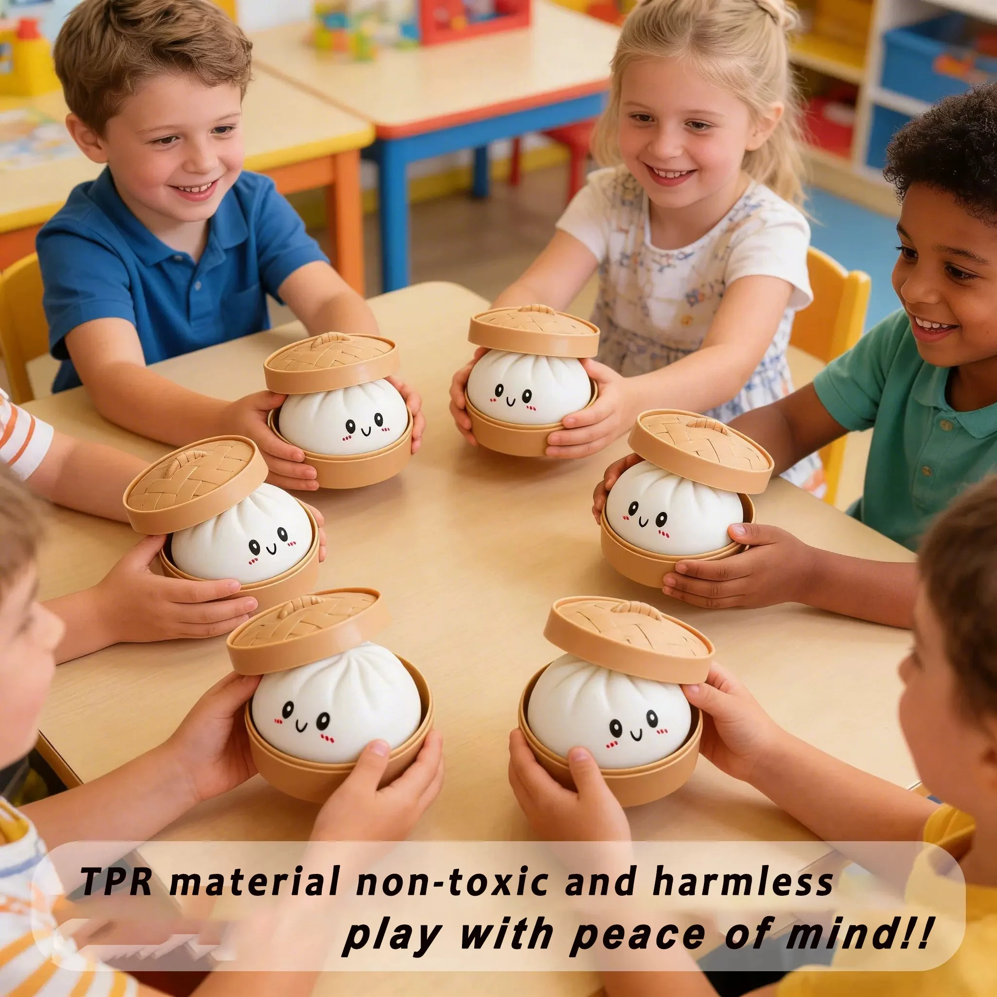 

Новинка 2026: Антистрессовые мячики-пельмени, сенсорная игрушка-фиджет в виде еды с мини-пароваркой, мялка-антистресс для рук