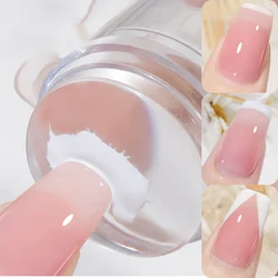 Transparante Nail Art Stempel Jelly Siliconenprint Nagellak Stempelsjabloon Met Schraper Franse Manicure Stencil Tools