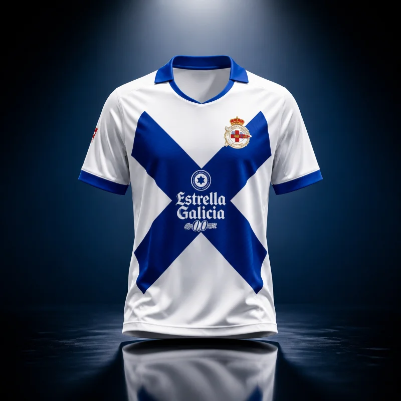 2026-27 3D Printing Fast Drying Adult and Children's Spanish Deportivo La Coru Ñ A Fan Customized Third Choice Football T-shirt
