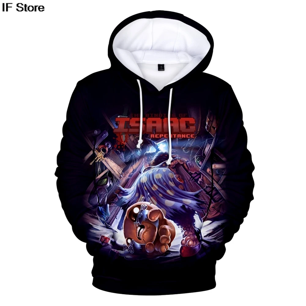 2024 New Kawaii Anime The Binding Of Isaac Hoodie Men Women Manga Hoodies Oversized Hip Hop Boys girls Hooded Kids Anime Clothes