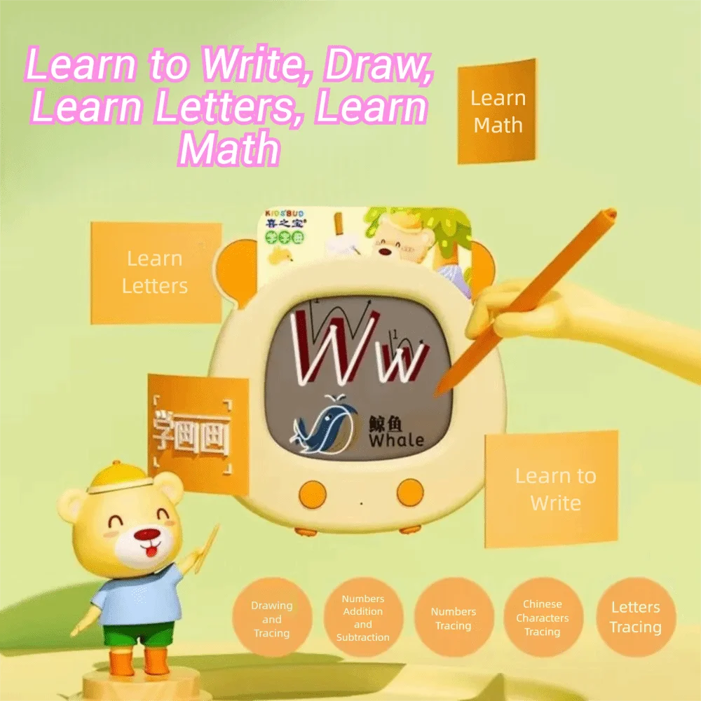 Inglês bilíngue máquina de cartão flash desenho simular cartão flash design língua aprender máquina palavra ler função pré-escolar