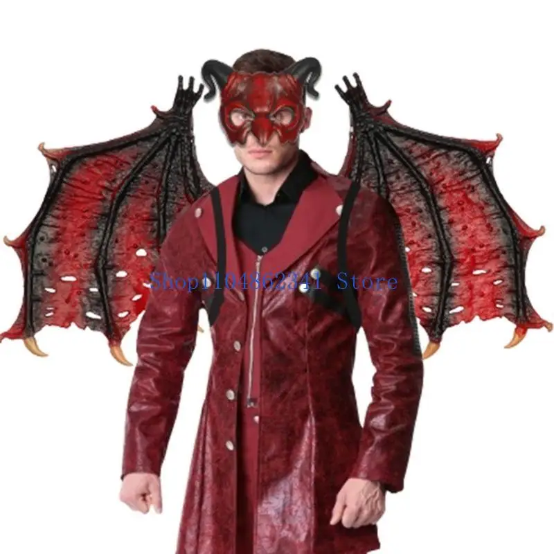 

5asd Devil Dragon Costume Props Dragon Wing Halloween Mardi Gras Demons Costume Gifts