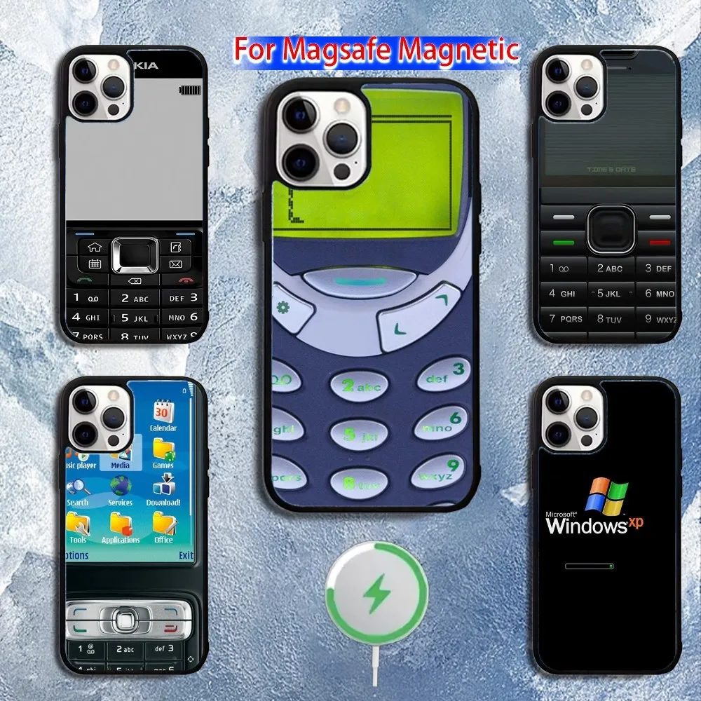 

Product Retro For N-Nokia Phone Case For iPhone 16,15,14,13,12,11,Pro,Max,Plus,Mini,Magsafe,Magnetic Wireless Charging Case
