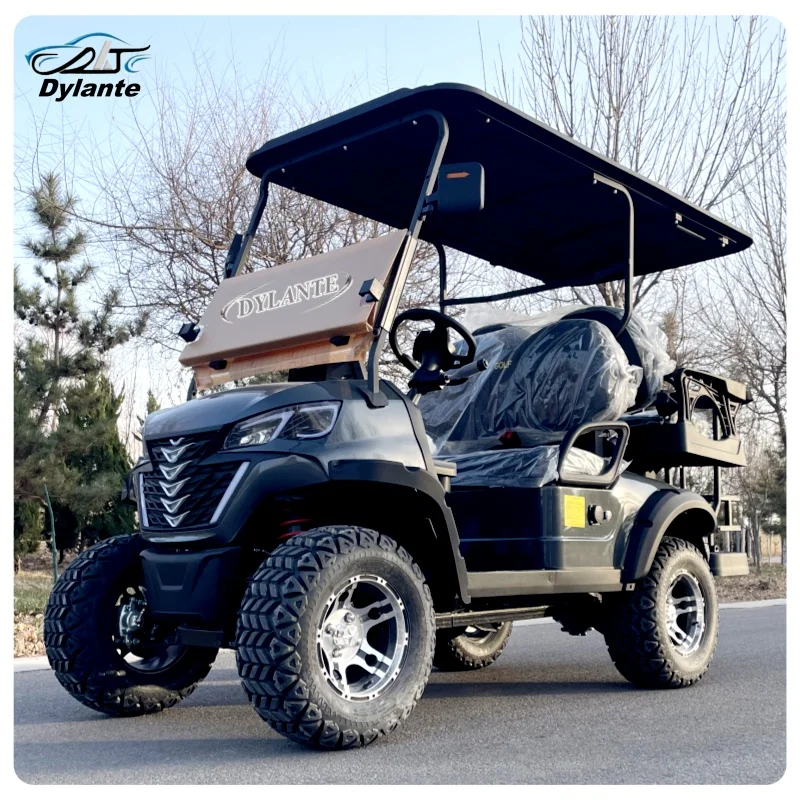 Factory Exclusive Custom High Quality Multi-purpose Vehicle Hunting Cart Lithium Battery 2+2 Seat 48V Electric Golf Cart