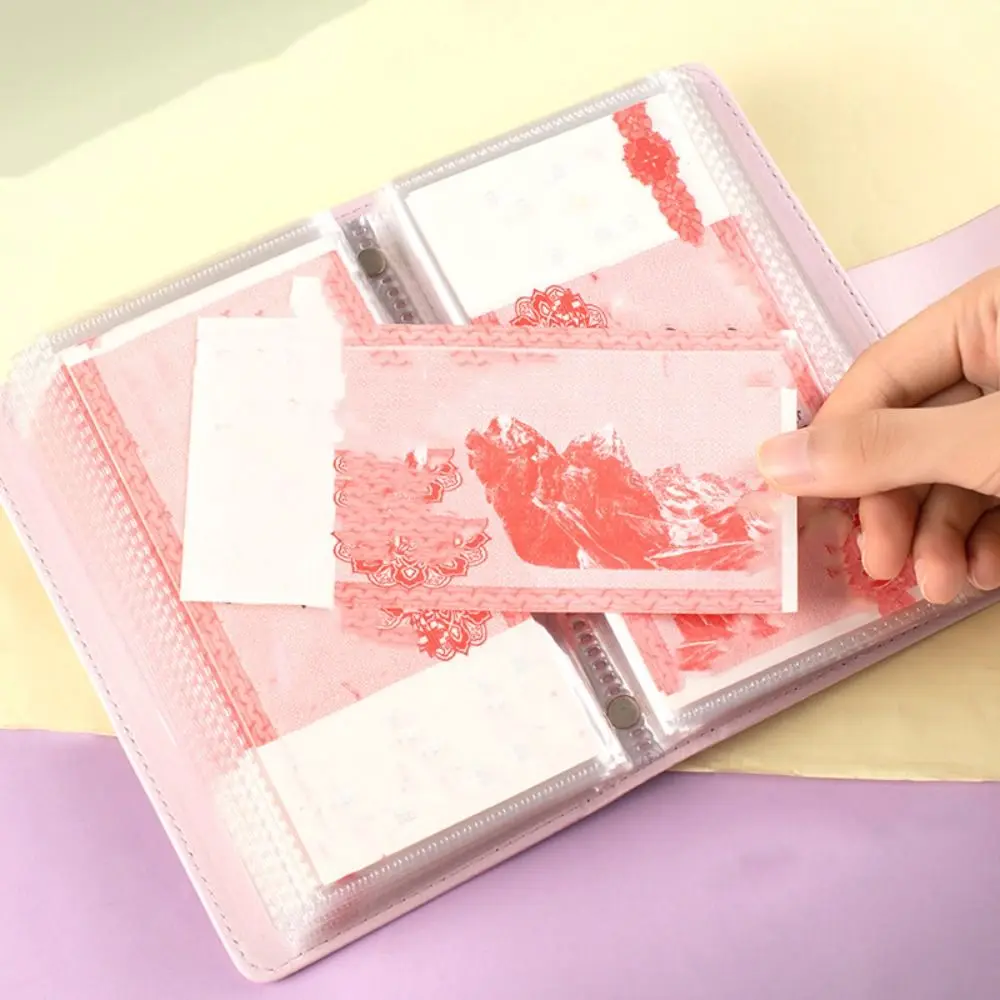 PU Leather Cover 100 Envelope Challenge Binder Reusable Waterproof Password Lock Saving Notebook Shiny Large Capacity