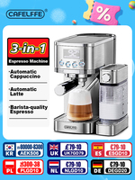 Cafelffe 3in1 Automatic Coffee machine cafeteria Cappuccino Latte Espresso maker Fully Automatic Milk Froth Stainless Steels