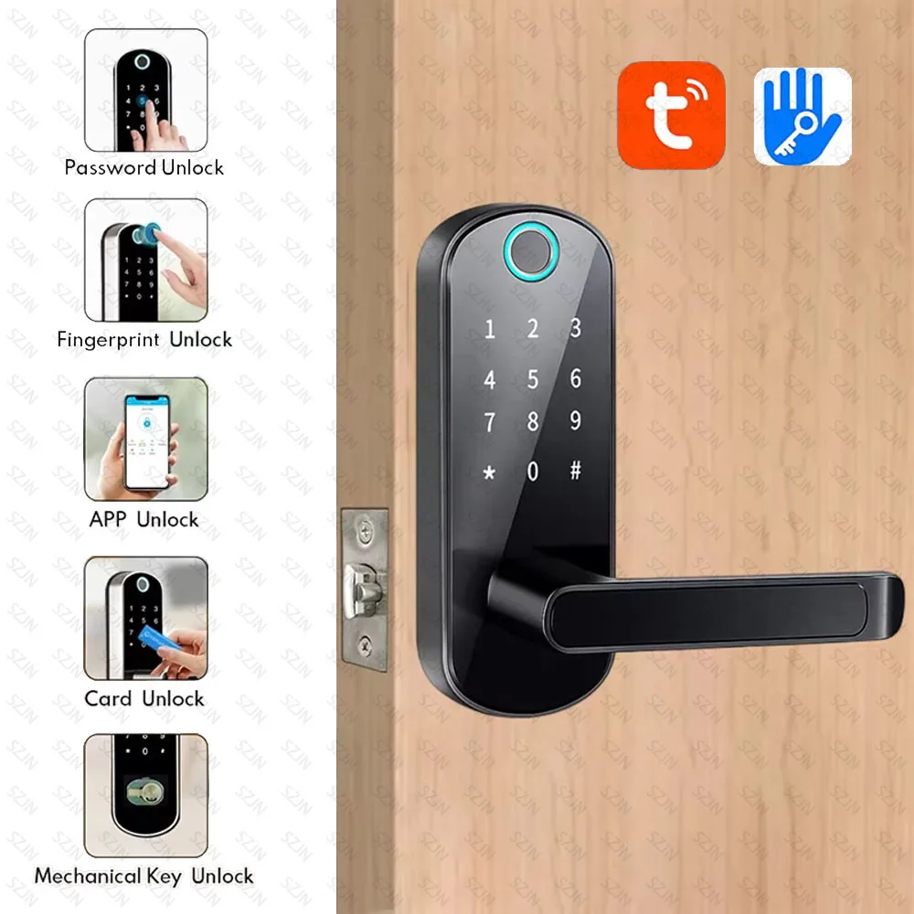 Keyless Entry Fingerprint Smart Door Lock Sifely Digital Electronic Lock with Code Passcode  Electric Door Knob Biometric