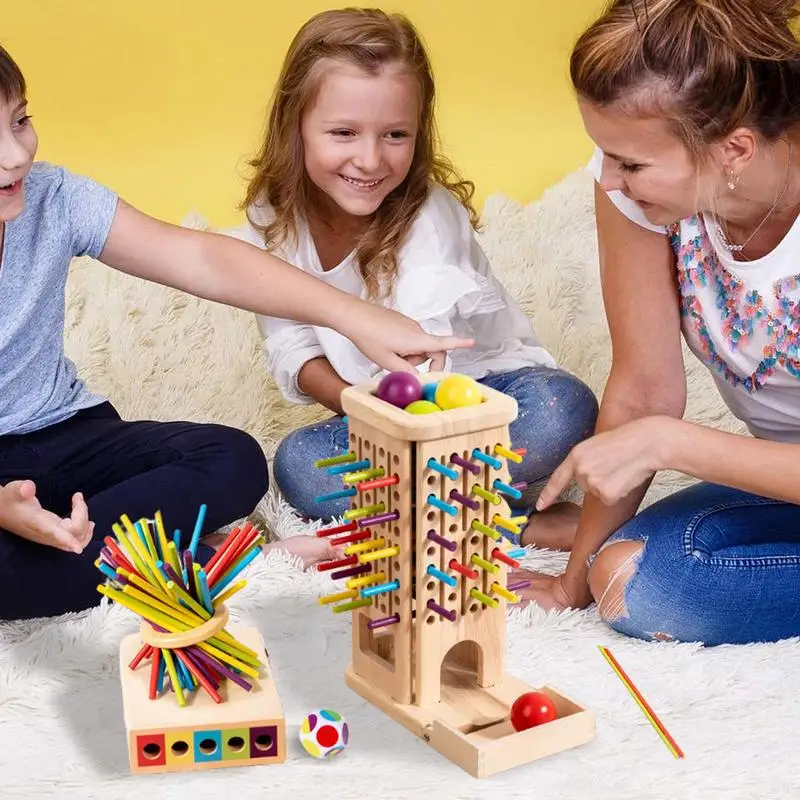 

Sticks Stacking Game Wooden Sticks Fine Motor Skills Toys Wooden Early Development Fine Motor Skills Educational Board Activity