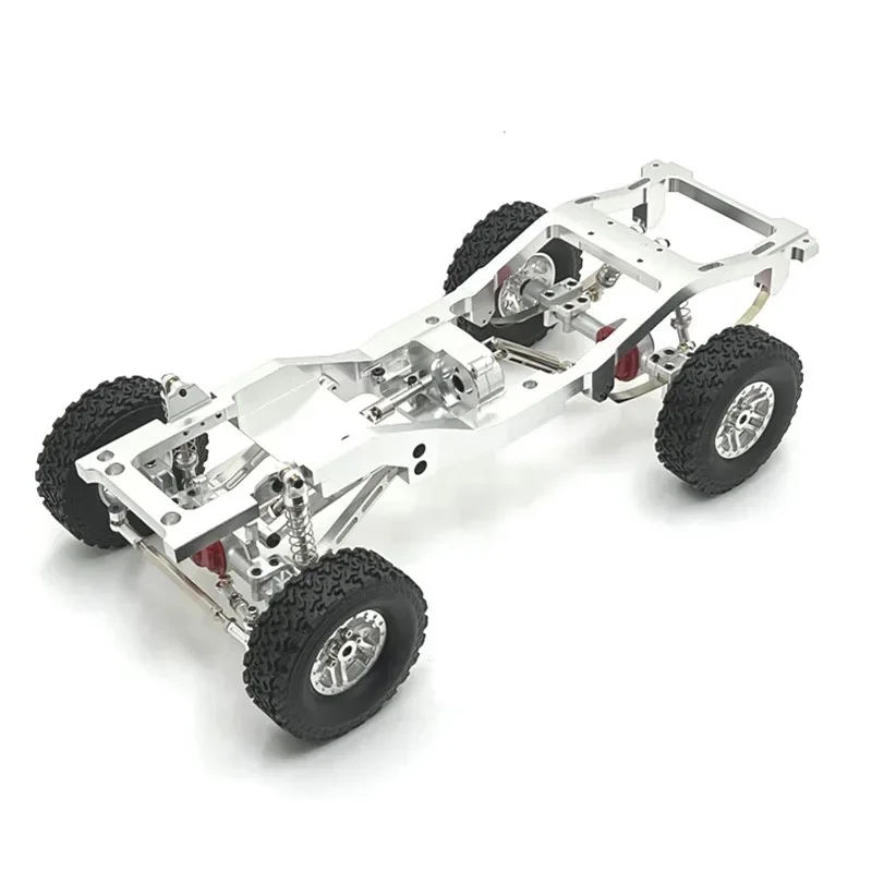 

MN82 LC79 Metal Frame Chassis Kit with Axle Gearbox Tires Links Pull Rod Shock Absorber Mount Spring Fastenings RC Car Upgrades