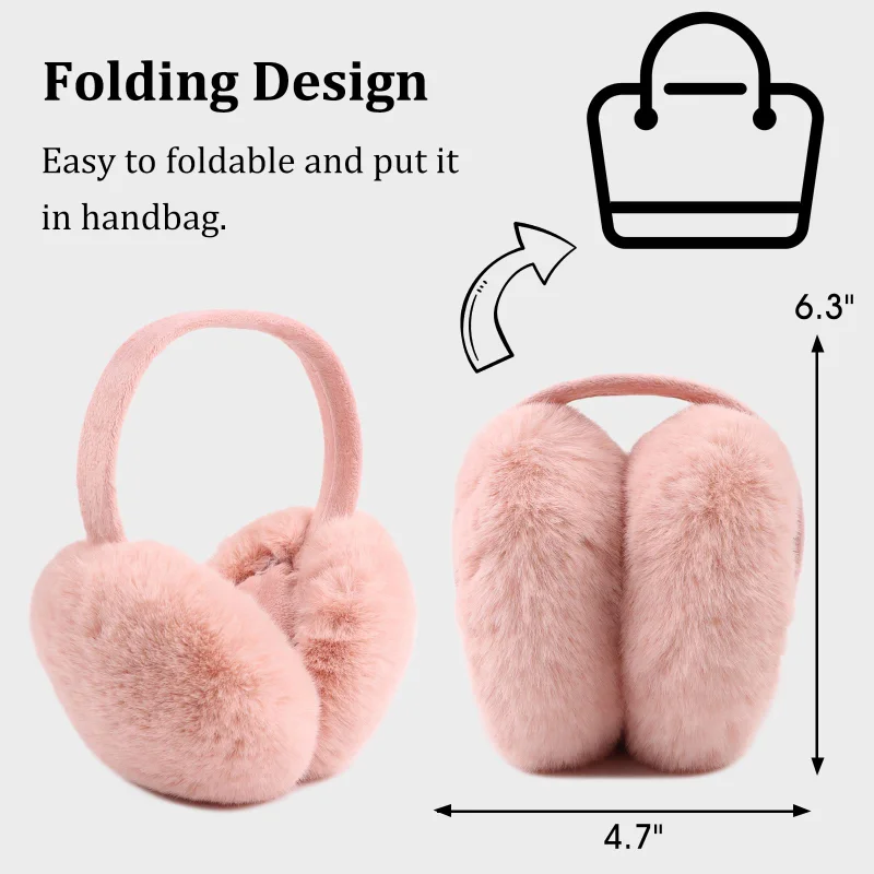 Winter Warm Earmuffs Cute Plush Fur Headphones Fashion Unisex Ear Warmer Solid Color Girls Headband Ear Muff Ear Cover Earlap