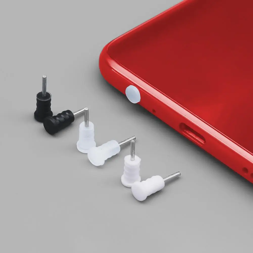 Mini 5Pcs Multipurpose Dust Pin Silicone Universal Dust Plug 3.5mm for Smart Phones Jack for Smart Phones