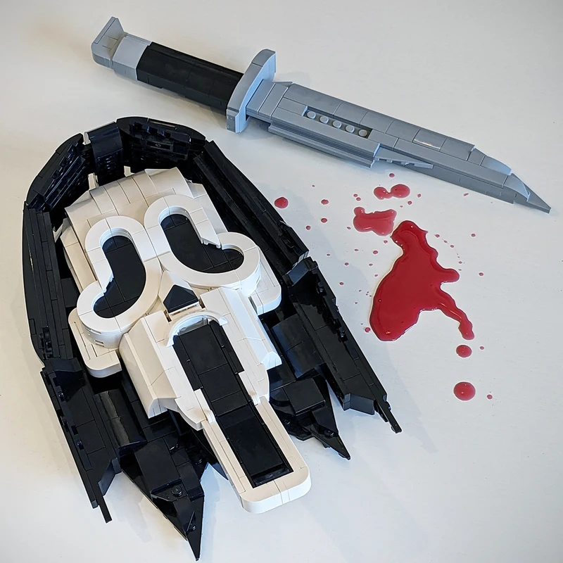 Bricklink Halloween Ideas Movie Screams Figures Ghost Faces Mask Sets MOC Creative Building Blocks Toys Children Christmas Gift view 4