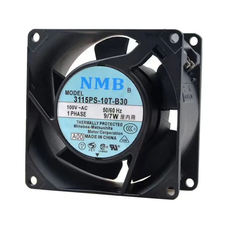 For NMB 3115PS-10T-B30 AC 100V 9/7W Axial Cooling Fan Industrial Ventilation Fan Thermally Protected PSE VDE CSA UL