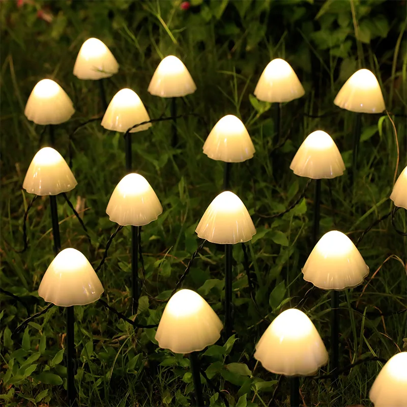 

Solar Lights String Mushroom Lawn Fairy Lights LED Solar Lamps Outdoor For Garden Patio Terrace Path Landscape Decoration Lamps