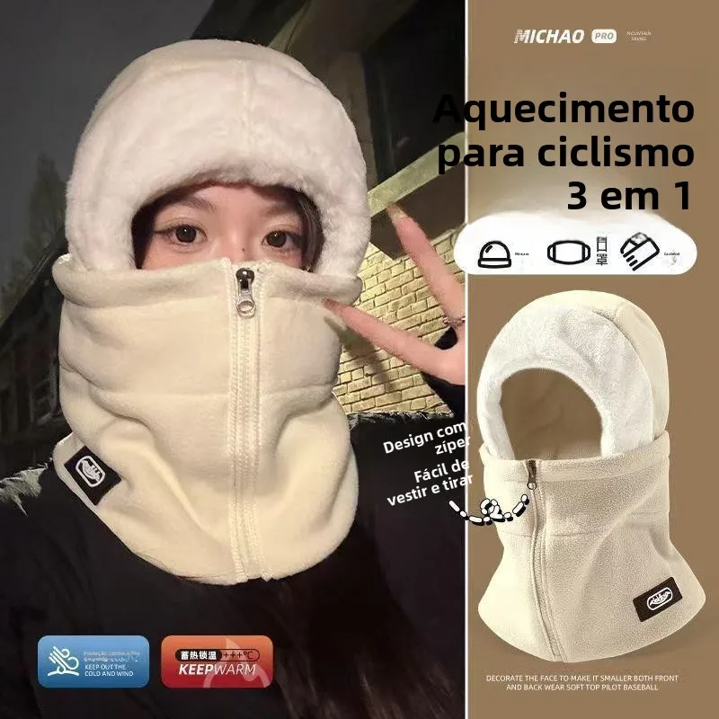 winter-warm-hat-scarf-integrated-windproof-face-mask-women's-skiing-cold-protection-neck-scarf-vehicle-riding-hat