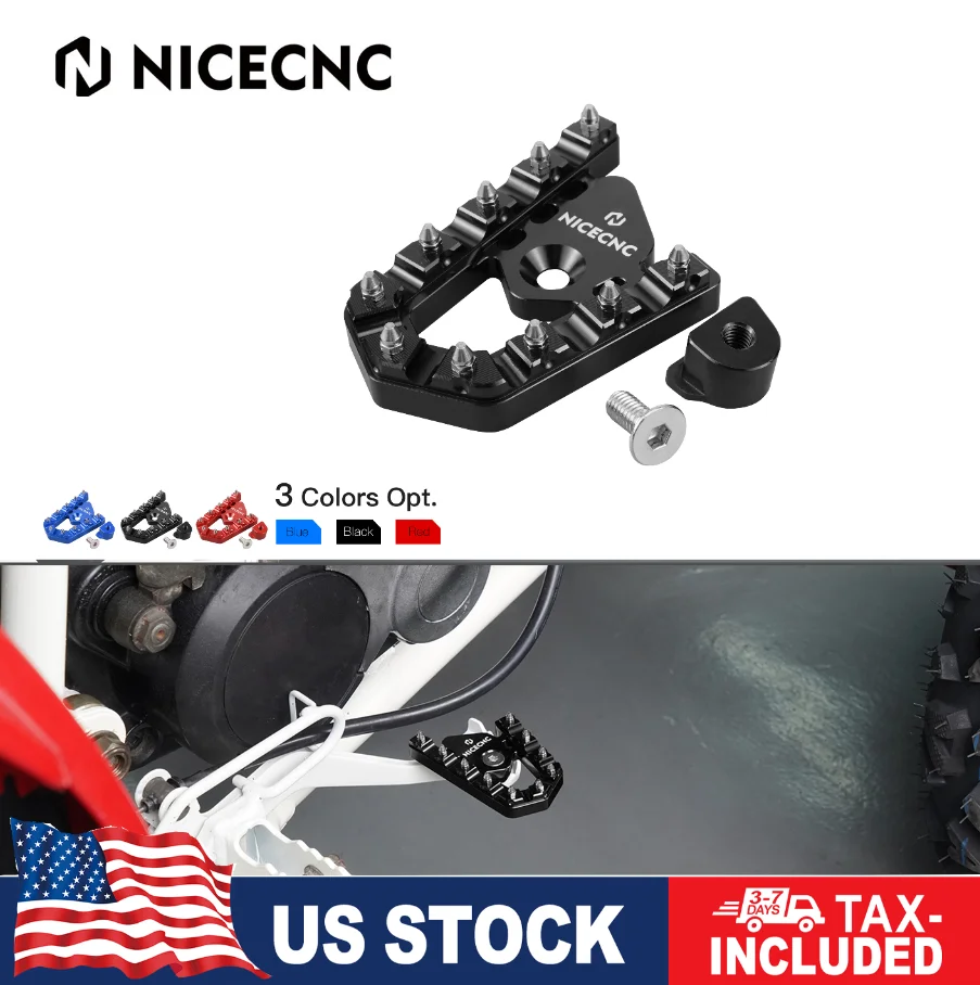 NICECNC Blaster 200 Rear Brake Pedal Extender For Yamaha Blaster 200 YFS200 1988-2006 Aluminum Alloy Pedal Stainless Steel Teeth