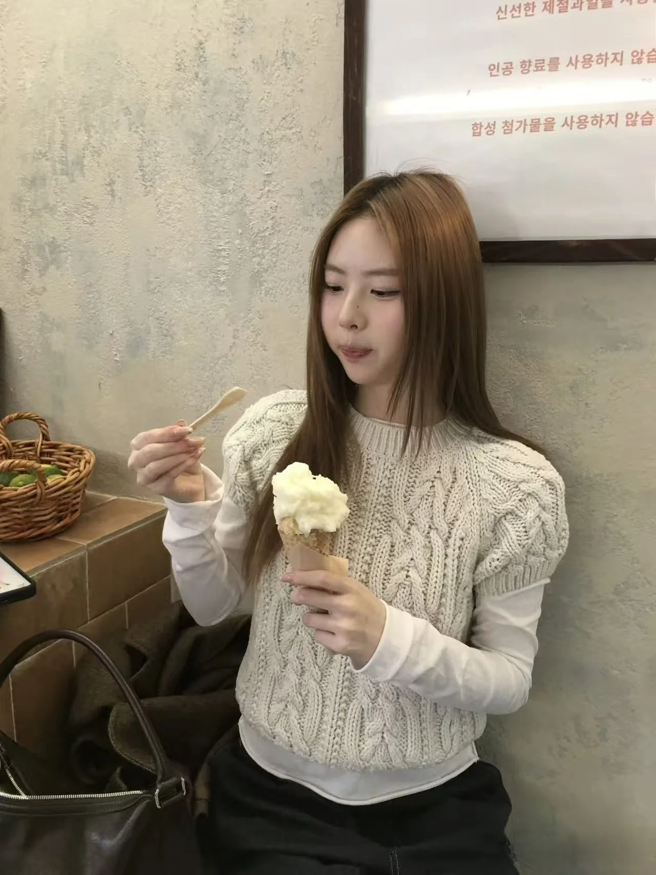 

Loose Fit Korean Style Knitted Sweater Women's Short Sleeve T-Shirt Coarse Yarn Thick Needle Twisted Knitwear Lazy Style Top