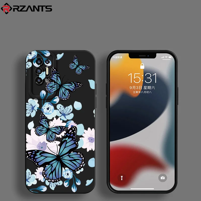 Rzants Case For Tecno Pova 2 Spark 5 6 7 Air 6 Go Cute  Butterfly Pattern Soft Bright Slim Thin Cover