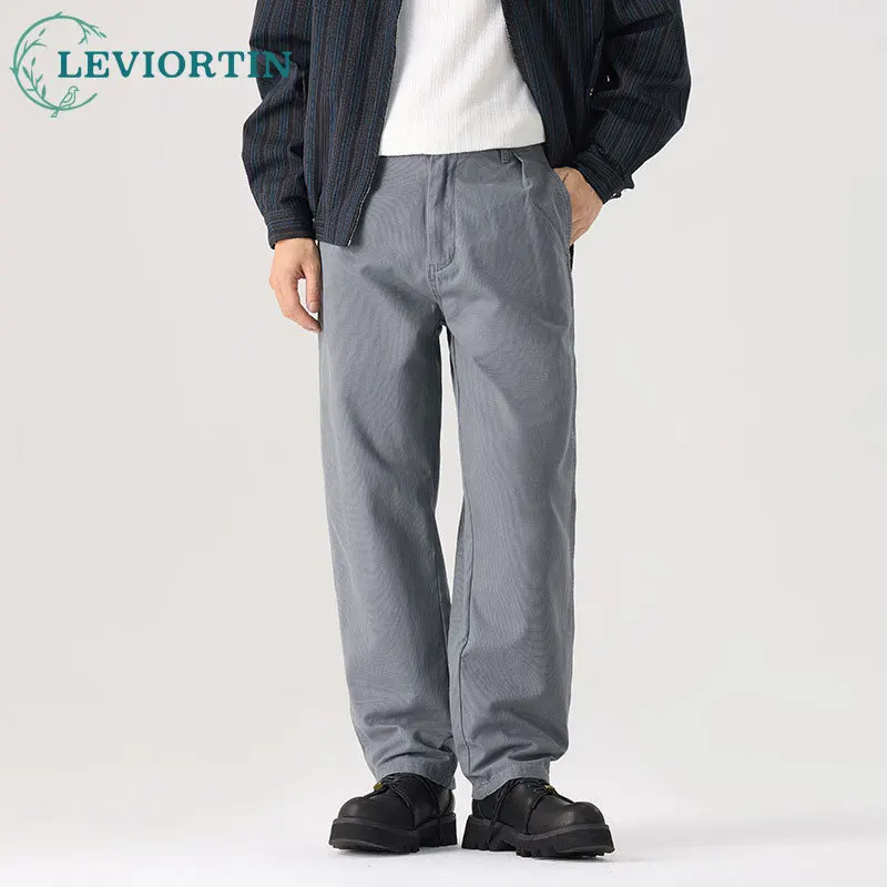 

2025 Autumn New Youth Popular Style Fashionable and Versatile Straight Tube Loose and Comfortable Solid Color Casual Pants