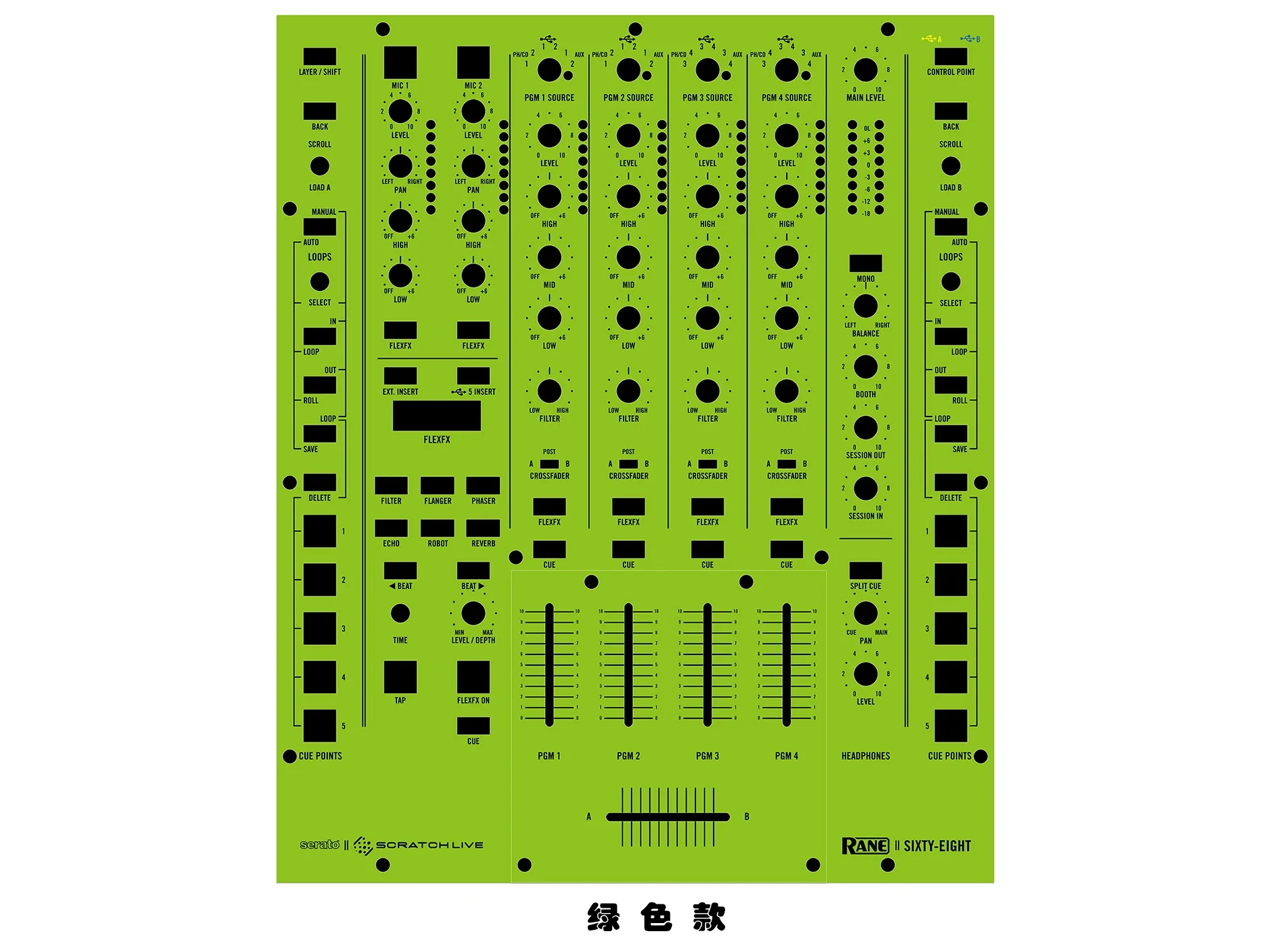 RANE SIXTY-EIGHT Mixer Panel Protective Film, Lane 68(Self Adhesive Film, Not A Device)