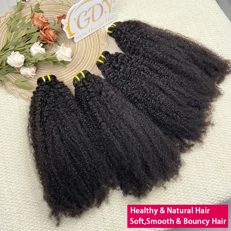 100% Human Hair Raw 4C Afro Kinky Curly Bundle High Quality Vietnamese Virgin Hair Weave 4C Coily Curly Full Thick Natural Color