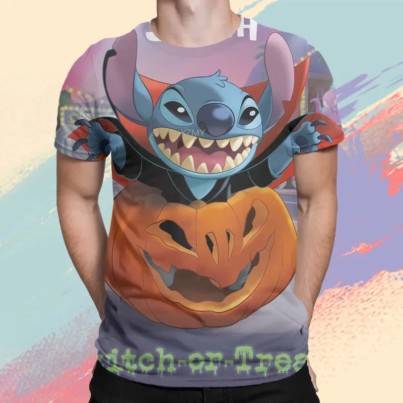 Summer Disney Stitch 3d Print T Shirts Cartoon Boys GirlsT-shirts Short Sleeves Children Clothing Kids Stich Tees Tops