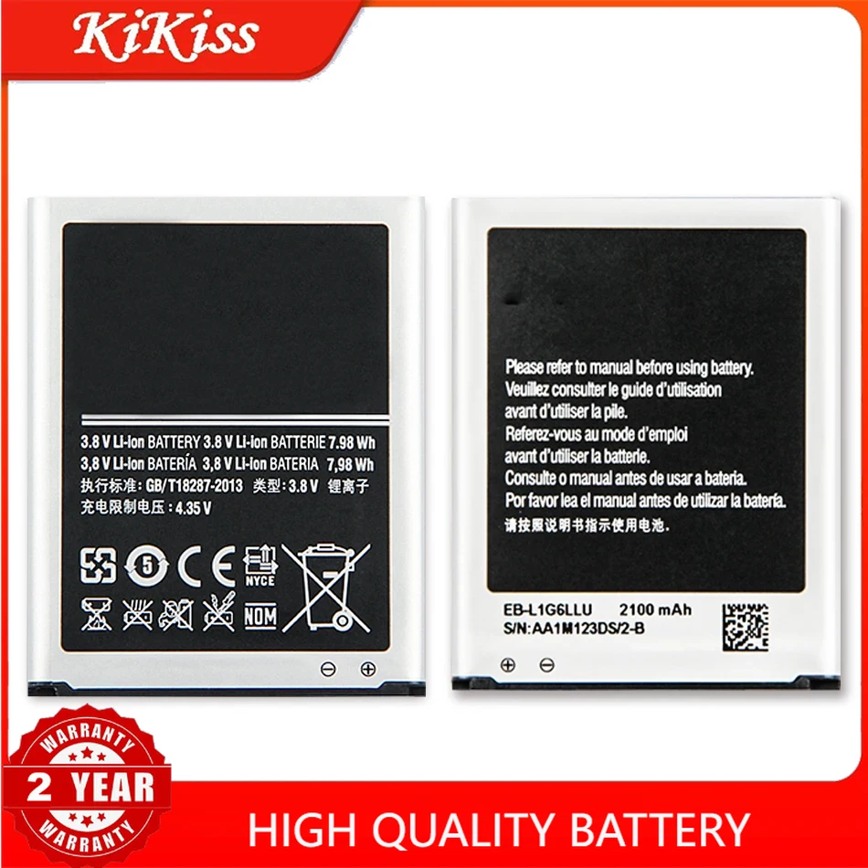 New EB L1G6LLU EB-L1G6LLU Gold Battery For Samsung Galaxy S3 S III 3 i9300 i9300i i9082 i9060 R530 Grand neo duos