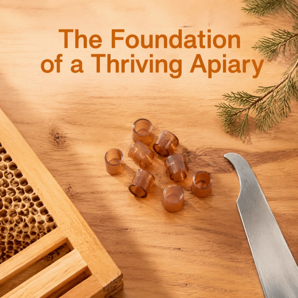 1000pcs Reliable Brown Queen Cell Cups Plastic Durable Bee Feeding Tools Beekeeping Accessories Apiary