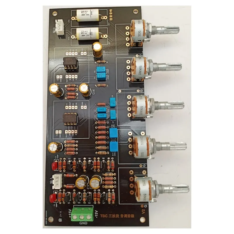 

HiFi-level High, Medium and Low Left and Right Channel Balanced Three-band Tone Preamplifier TBC Pad Is Gold-plated on Both Side