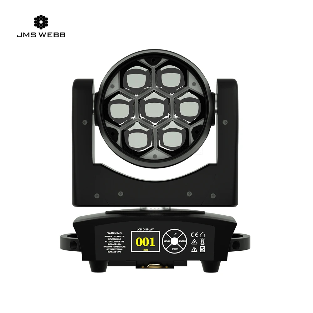 JMS WEBB 2pcs 7x40W LED Zoom&Wash RGBW Lighting and RDM For DJ Disco Concert  DMX Stage Lights