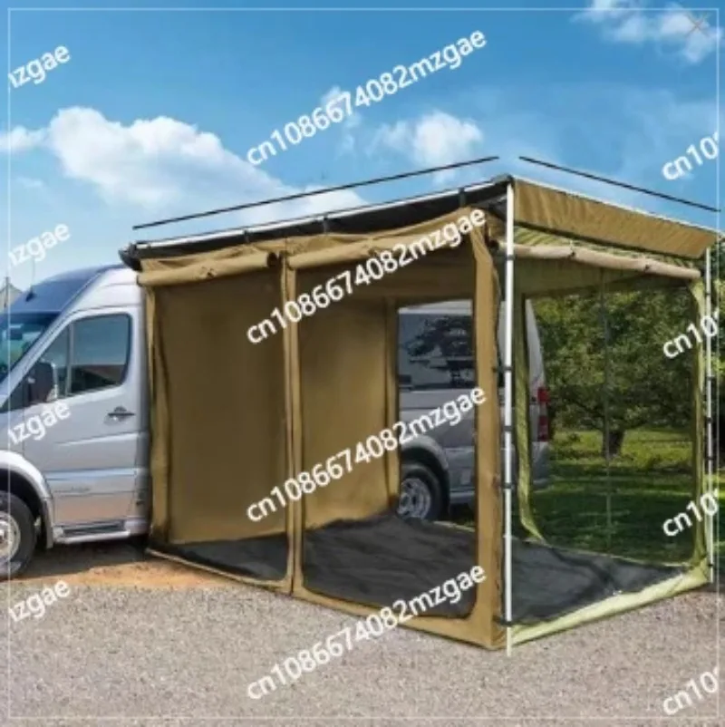 

car canopy roof side tent waterproof sunscreen outdoor camping quick open aluminum alloy shell car tent