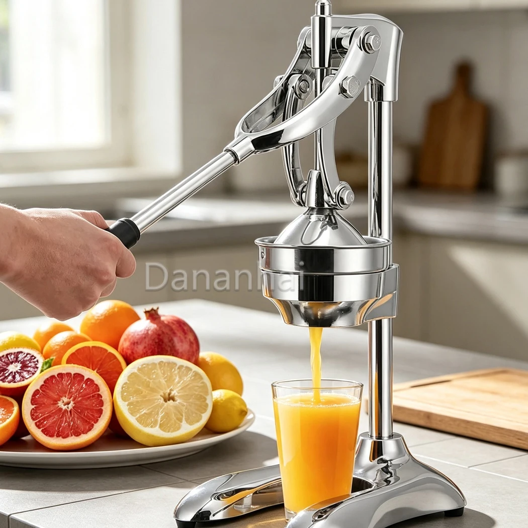 Small Manual Citrus Juicer Stainless Steel Professional Fresh Orange Pomelo Squeezing Machine for Kitchen Use