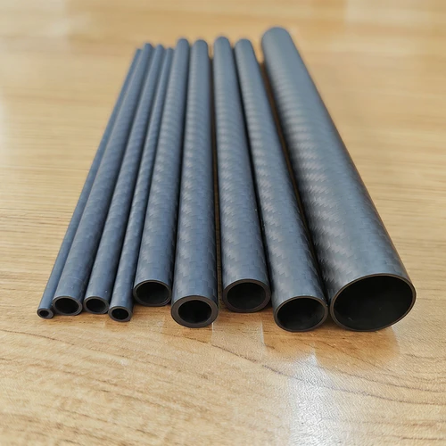 Imagen 2 del producto 1 Uds. Tubo de fibra de carbono 3K de 250/500mm sarga mate, longitud es de 500mm, accesorios para aviones de control remoto, modelo de avión.