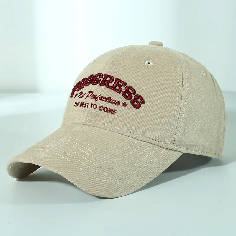 Extended Brim Peaked Cap, Soft Top Embroidered Sunshade Casual Baseball Hat for Ladies