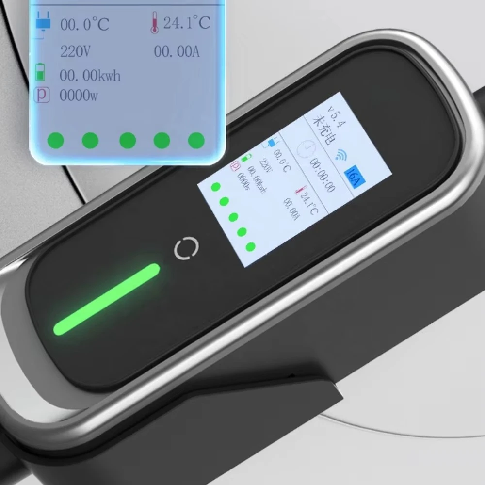 Smart Home Use Type 2 AC EV Charger 3.5Kw 7Kw Adjustable Electric Vehicle Charger Portable AC Electric Car Charging Station