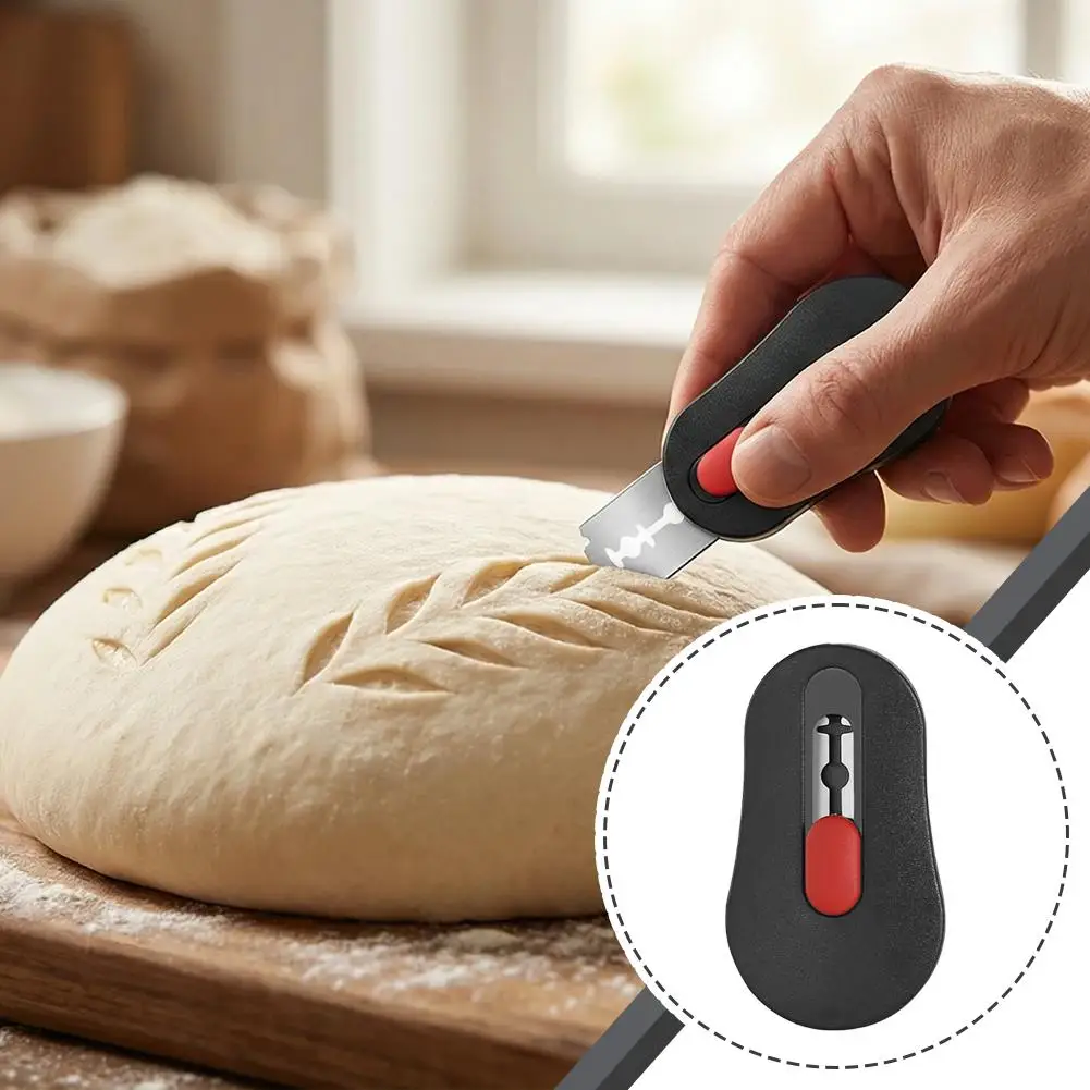 New Magnetic Fridge Sticker Bread Scoring Blade Set Homemade With 5 Replacement Blades Bread Scoring Knife Razors Cutter
