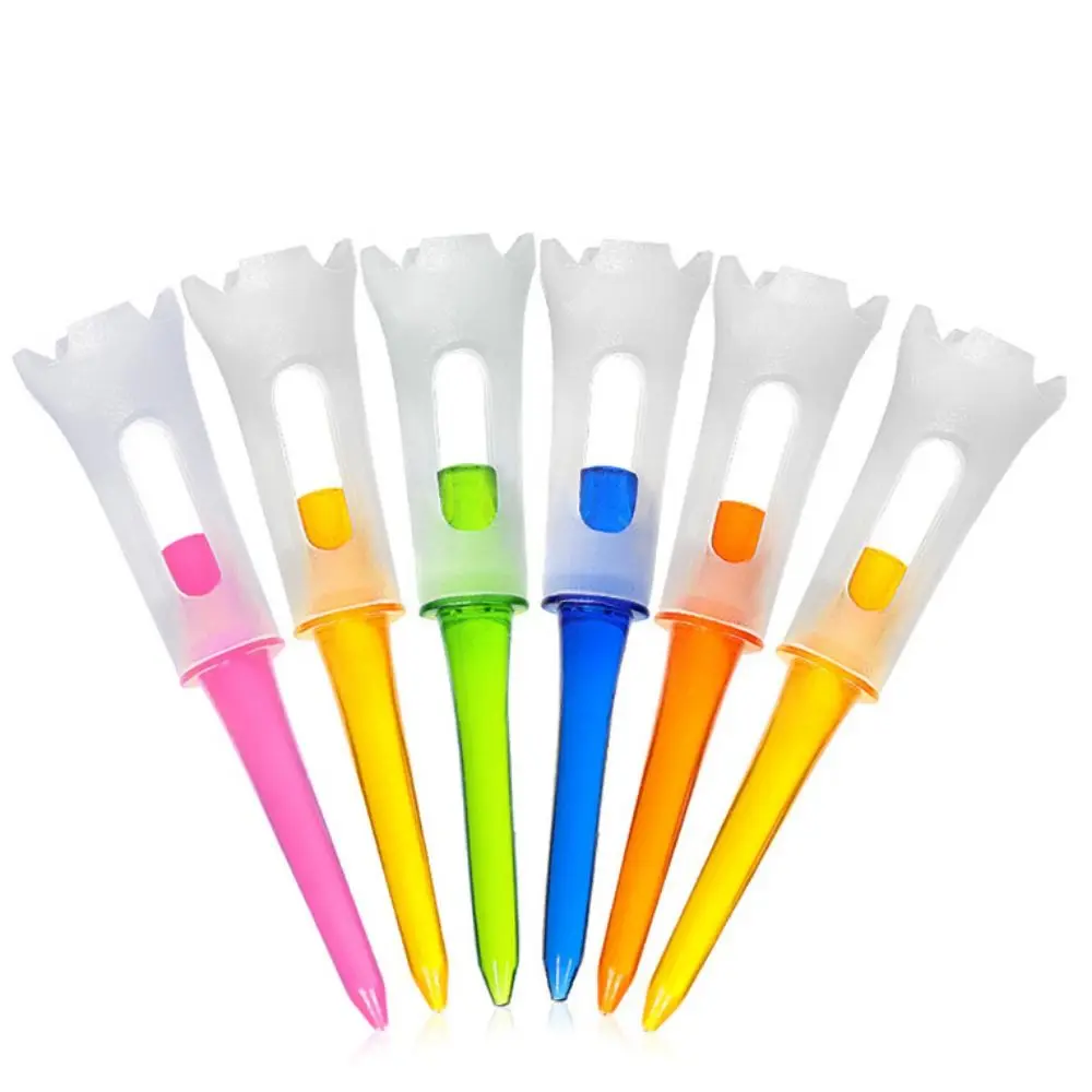 10 개/몫 볼 홀더 골프 티 낮은 저항 83MM 골프 클럽 티 고무 쿠션 멀티 컬러 골프 훈련 도구