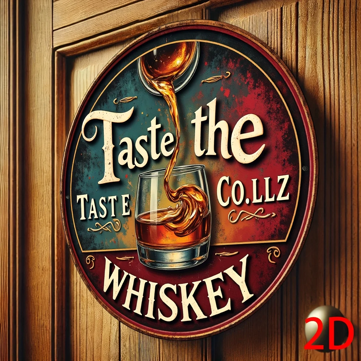 Flat Round Sign - Vintage Metal Sign, suitable for bar, wine cellar, home and office decoration, perfect for room decoration